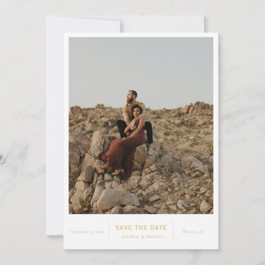 Moderne foto van afbeeldingen save the date (Voorkant)