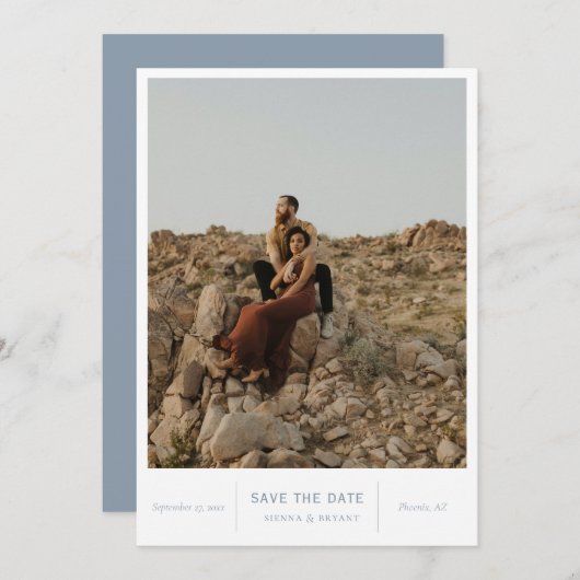 Moderne foto van afbeeldingen save the date (Voorkant / Achterkant)
