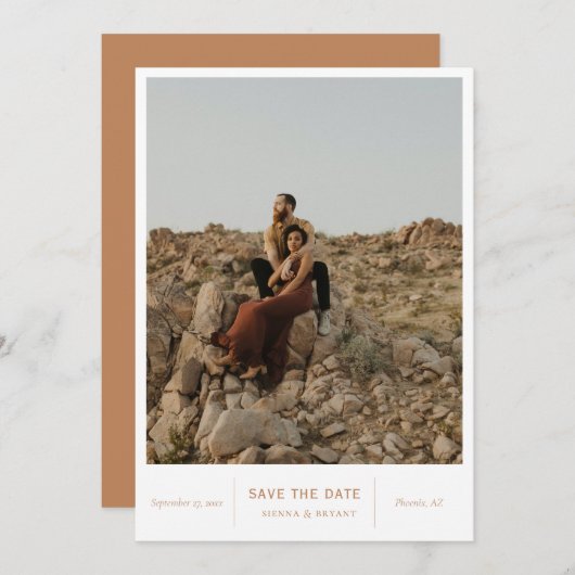 Moderne foto van afbeeldingen save the date (Voorkant / Achterkant)