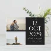 Moderne foto van afbeeldingen save the date (Staand voorkant)