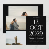 Moderne foto van afbeeldingen save the date (Voorkant / Achterkant)