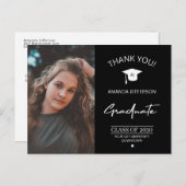 Moderne foto van afstuderen afstuderen bedankt briefkaart (Voorkant / Achterkant)