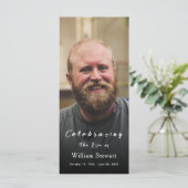 Moderne foto van begrafenis | Memorial Prayer Kaar (Staand voorkant)