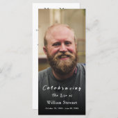 Moderne foto van begrafenis | Memorial Prayer Kaar (Voorkant / Achterkant)