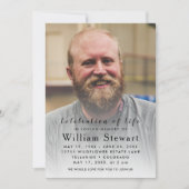 Moderne foto van begrafenis | Viering van het leve Kaart (Voorkant)