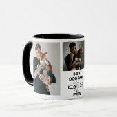 Moderne foto van beste hond papa mok (Voorkant links)