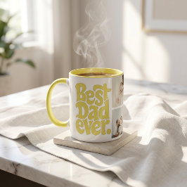 Moderne foto van beste hond papa mok