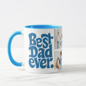 Moderne foto van beste hond papa mok (Links)