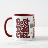 Moderne foto van beste hond papa mok (Links)