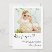 Moderne foto van Birthday Bedankkaart (Voorkant)