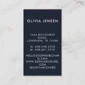 Moderne foto van Blush & Navy Professional Visitekaartje (Achterkant)