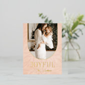 Moderne foto van botanische Arch Joyful Folie Feestdagen Briefkaart (Staand Voorkant)