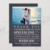 Moderne foto van Chalkboard Weddenschap Hartelijk  Kaart (Voorkant / Achterkant)