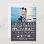 Moderne foto van Chalkboard Weddenschap Hartelijk  Kaart (Voorkant)