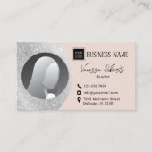 Moderne foto van de Real Estate Realtor Silver Blu Visitekaartje (Voorkant)