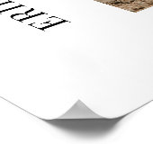 Moderne foto van Dusty Blue Welcome Weddenschap Poster (Hoek)