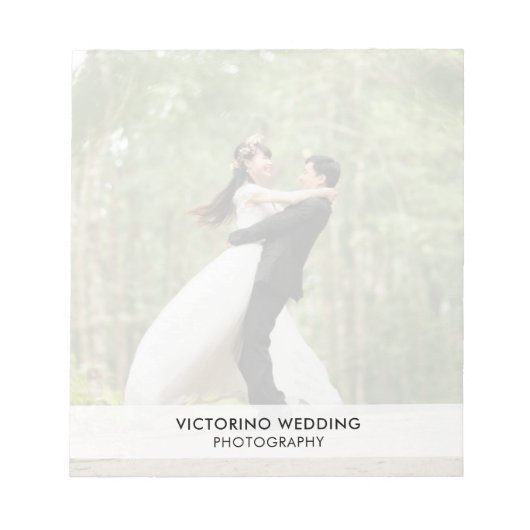 Moderne foto van eenvoudige elegante fotograaf notitieblok (Voorkant)