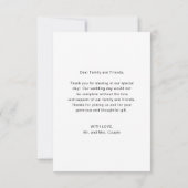 Moderne foto van eenvoudige liefde en Bedankt brui (Achterkant)