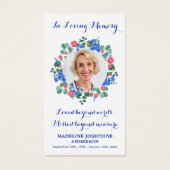 Moderne foto van Floral Memorial Prayer Kaart Fune (Voorkant)