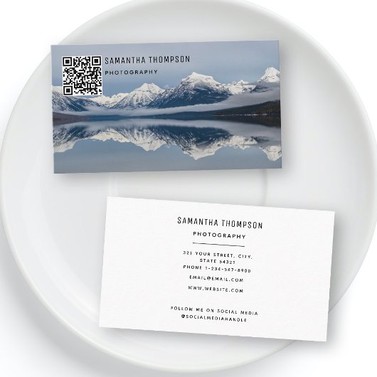 Moderne foto van fotograaf QR Code Foto Visitekaartje