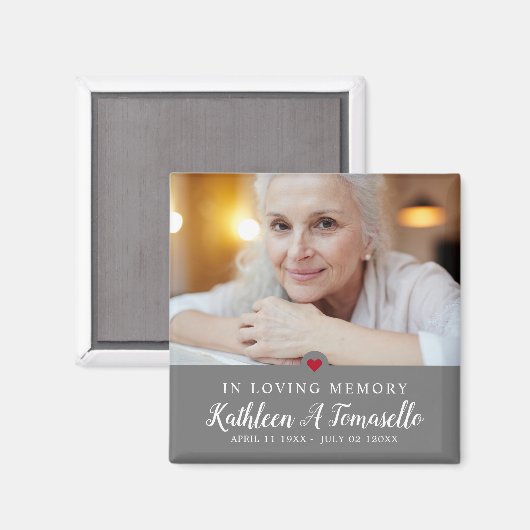 Moderne foto van het liefdevol geheugen magneet (Voorkant / Achterkant)