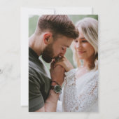 Moderne foto van het vasthouden van handen Save Th The Date (Achterkant)