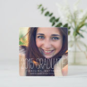 Moderne Foto van High School Graduation Party Kaart (Staand voorkant)