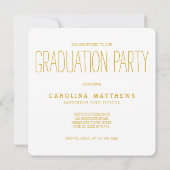 Moderne Foto van High School Graduation Party Kaart (Achterkant)