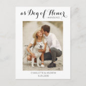 Moderne foto van Honor Wedding Save the Date Aankondigingskaart (Voorkant)