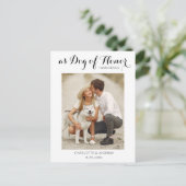 Moderne foto van Honor Wedding Save the Date Aankondigingskaart (Staand voorkant)