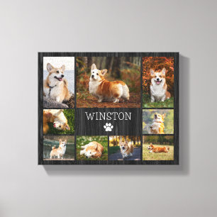 Moderne foto van huisdierhond canvas afdruk