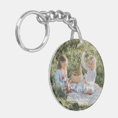 Moderne foto Van je mam Acrylische Sleutelhanger (Voorkant Links)