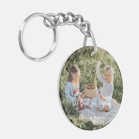 Moderne foto Van je mam Acrylische Sleutelhanger (Voorkant Links)