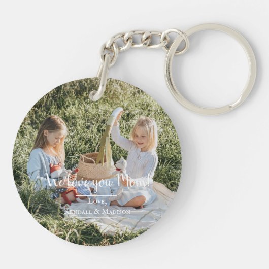 Moderne foto Van je mam Acrylische Sleutelhanger (Achterkant)