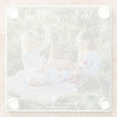 Moderne foto Van je mam Glass Onderzetter (Achterkant)