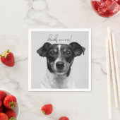 Moderne foto van legant Dank je hond weduwschap Servet (Insitu)