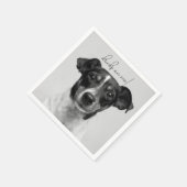 Moderne foto van legant Dank je hond weduwschap Servet (Hoek)