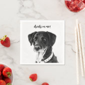 Moderne foto van legant Dank je hond weduwschap Servet (Insitu)