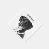 Moderne foto van legant Dank je hond weduwschap Servet (Hoek)