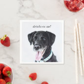 Moderne foto van legant Dank je hond weduwschap Servet (Insitu)