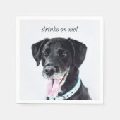 Moderne foto van legant Dank je hond weduwschap Servet (Voorkant)