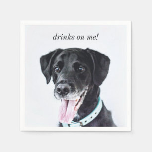 Moderne foto van legant Dank je hond weduwschap Servet