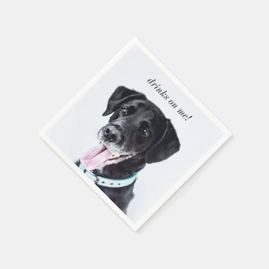 Moderne foto van legant Dank je hond weduwschap Servet (Hoek)