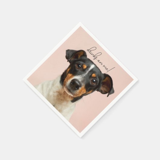 Moderne foto van legant Dank je hond weduwschap Servet (Hoek)