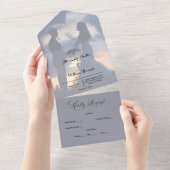 Moderne foto van legant Gepersonaliseerd iedereen All In One Uitnodiging (Afscheurbaar)