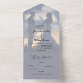 Moderne foto van legant Gepersonaliseerd iedereen All In One Uitnodiging (Binnen)