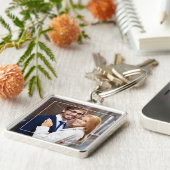 Moderne foto van Lijst en monogram Sleutelhanger (Zijkant)