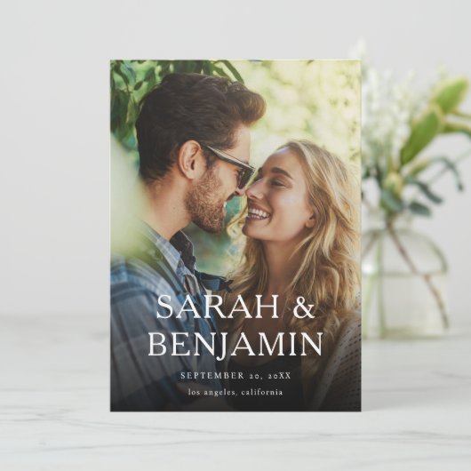 Moderne foto van M Verticaal beeld Opslaan Datum Kaart (Staand voorkant)