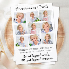 Moderne foto van Memorial Keepomwille Funeral Bedankkaart