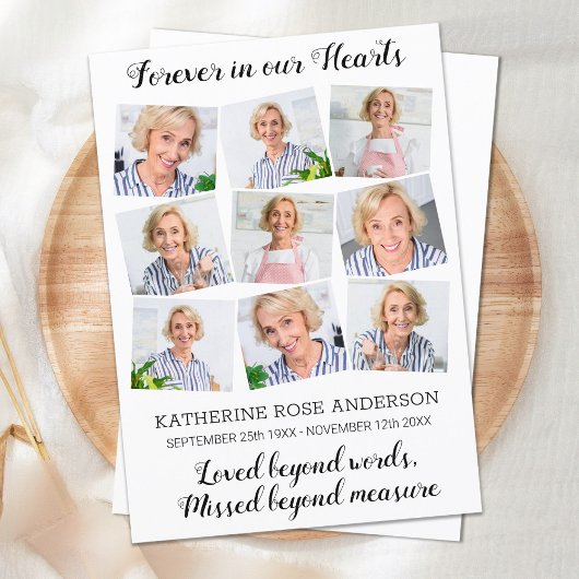 Moderne foto van Memorial Keepomwille Funeral Bedankkaart